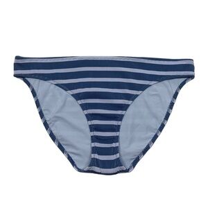 Aerie blue striped bikini bottoms size L NWOT